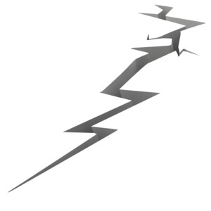 An image of a gap in the ground.