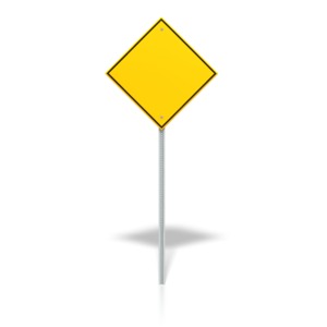 An image of a blank street sign.