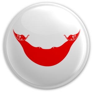 An image of Easter Island&#039;s flag on a button