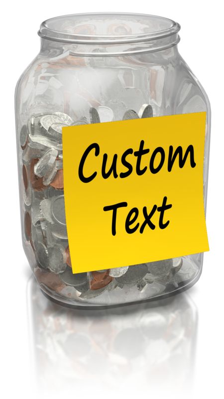 This Presentation Clipart shows a preview of Coin Jar Custom