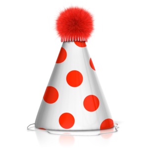 This clip art image shows a party hat.