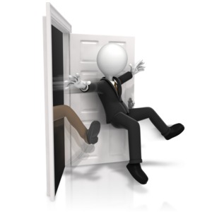 Stick Figure Stuck Door Custom  3D Animated Clipart for PowerPoint 