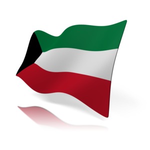 An image of Kuwait&#039;s flag.