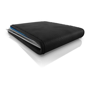 This clip art image shows a leather man wallet with cash and credit cards.