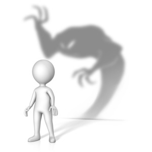 Stick Figure Scary Pose  Great PowerPoint ClipArt for
