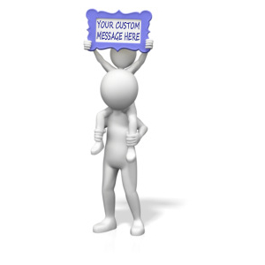 An image of a stick figure holding a child on shoulders with a custom text wish.