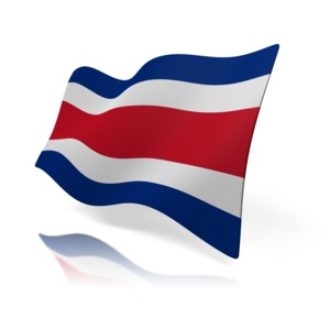 An image of Costa Rica&#039;s flag.