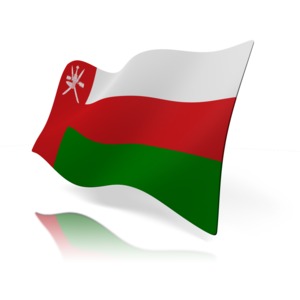 An image of Oman flag&#039;s.