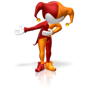 A court jest gives a bow.