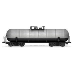 This clip art shows a tanker rail car.