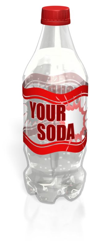 This Presentation Clipart shows a preview of Soda Bottle Label