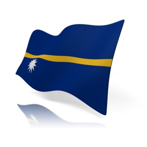 An image of Nauru&#039;s flag.