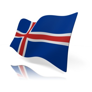 An image of Iceland&#039;s flag.