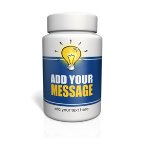 This clip art image shows a customizable pill bottle.  You can add your own text and images on this custom pill bottle.