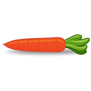An illustration of a vector style carrot.