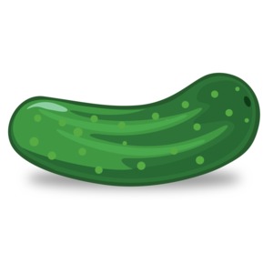 An illustration of a vector style cucumber.