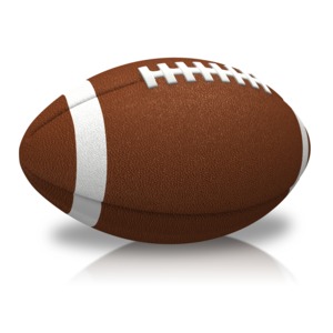 An image of a leather football.