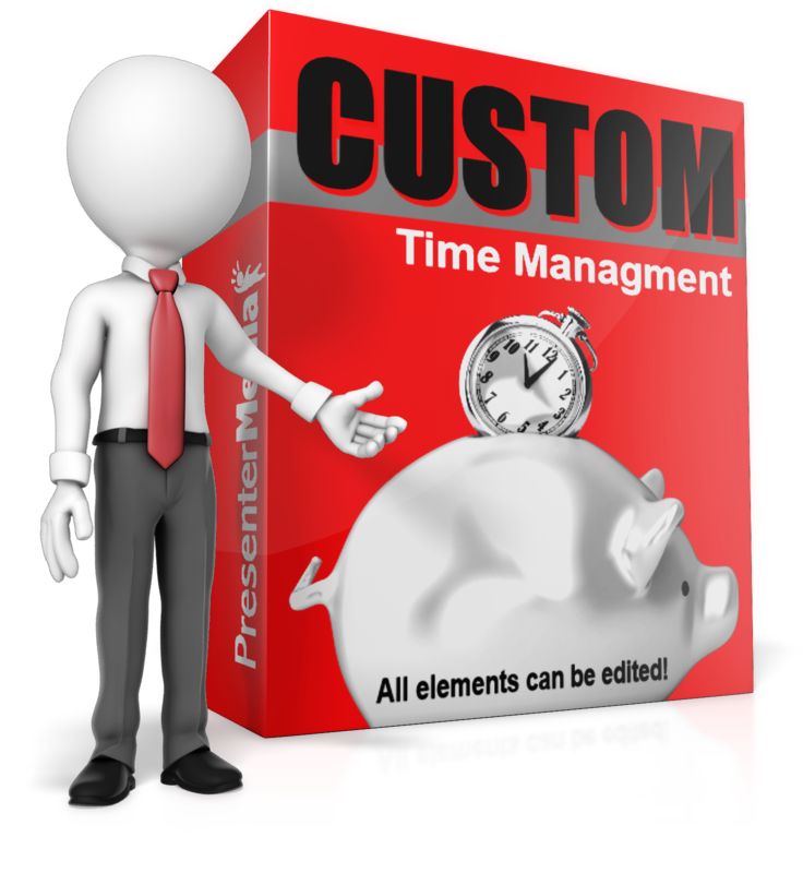 This Presentation Clipart shows a preview of Presenting Custom Software Box