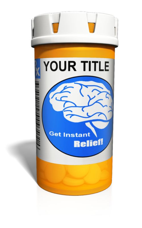This Presentation Clipart shows a preview of Custom Orange Medication Bottle