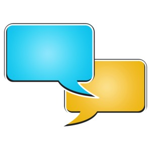 An image of a two thought bubbles.