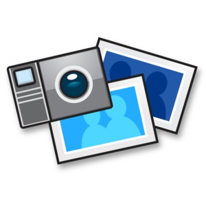 An image of a camera and a couple generic photographs.