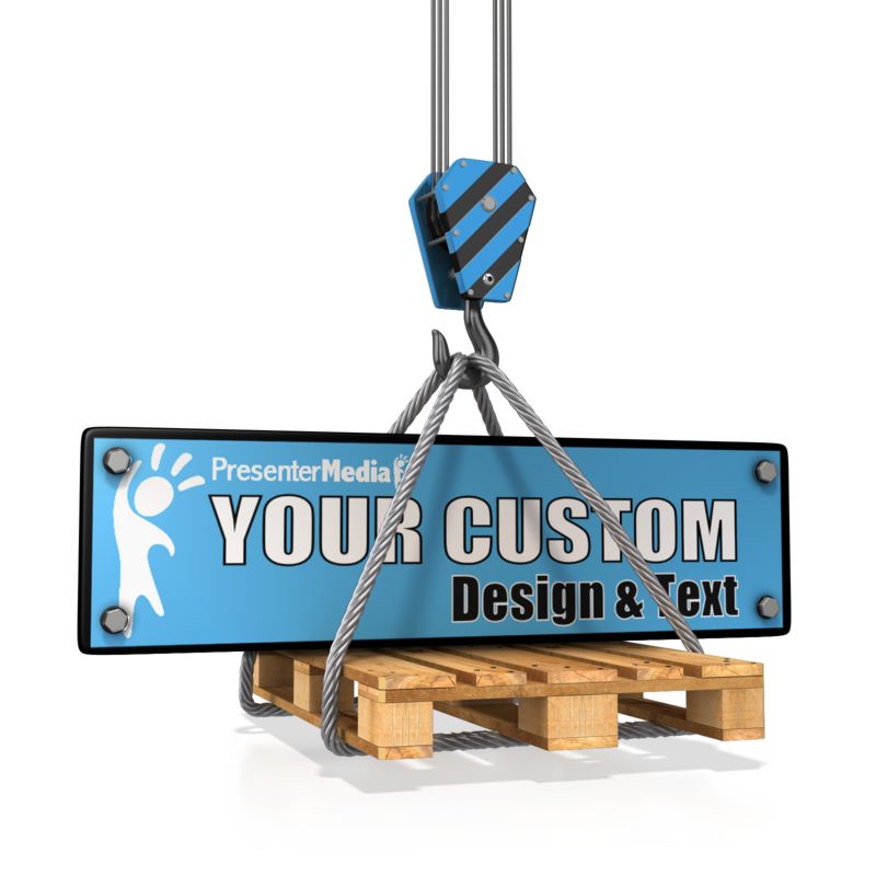 This Presentation Clipart shows a preview of Hook Carry Construction Plate Custom
