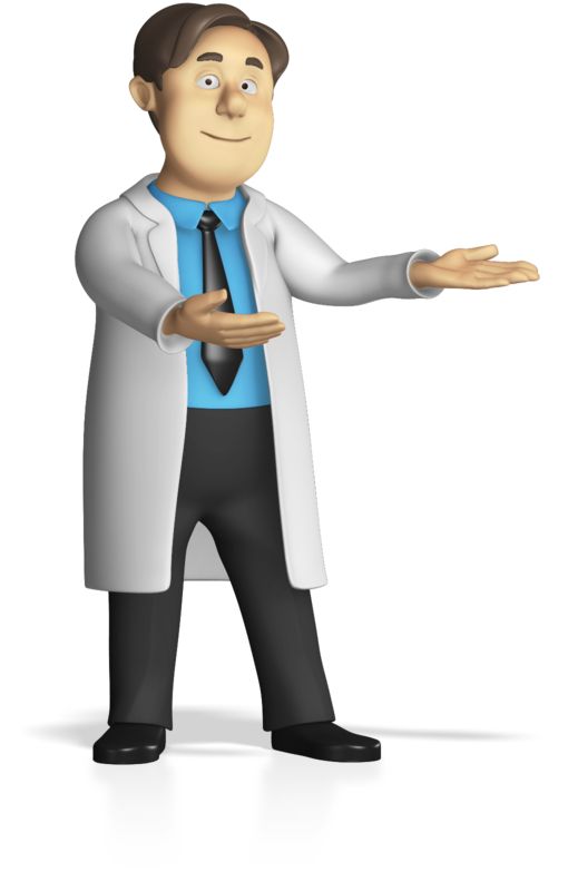 This Presentation Clipart shows a preview of Male Lab Worker Presenting