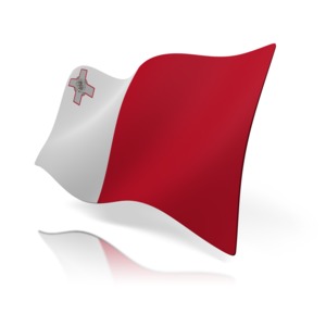 An image of Malta&#039;s flag.