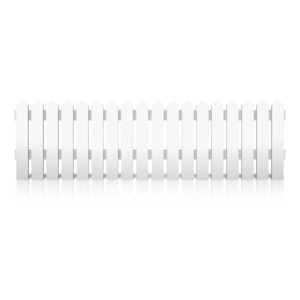 An image of a white picket fence.
