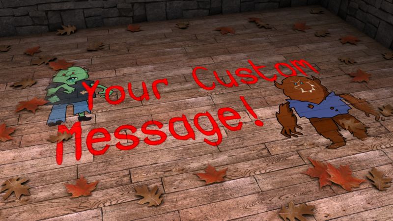 This Presentation Clipart shows a preview of Message On Floor Custom