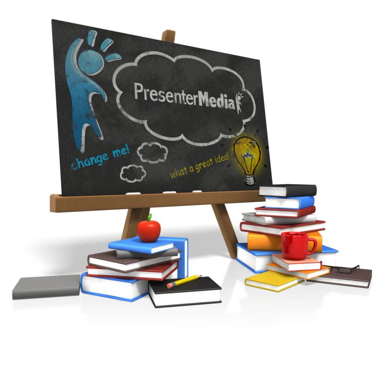This Presentation Clipart shows a preview of Custom Blackboard