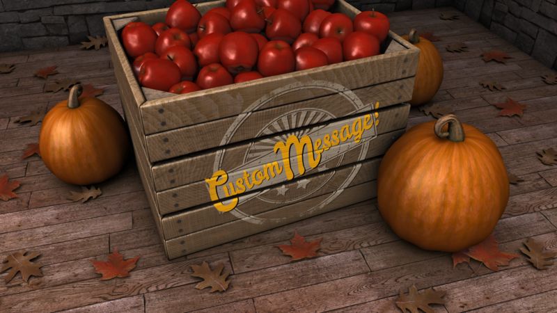 This Presentation Clipart shows a preview of Autumn Crate Custom