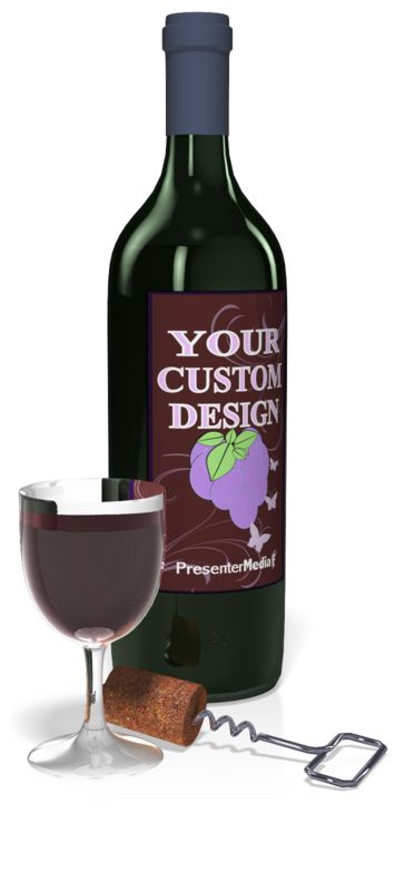 This Presentation Clipart shows a preview of Custom Wine Bottle