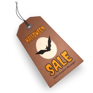 A custom price or gift tag with a Halloween theme.  You can completely change this tag to any event you would like, or just change the text.