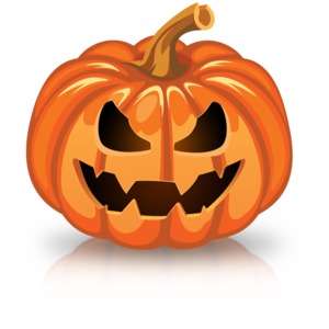 An image of a scary pumpkin in vector - illustration style.