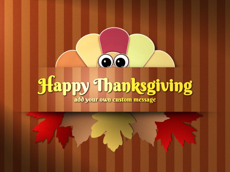 This Presentation Clipart shows a preview of Turkey Peek Custom