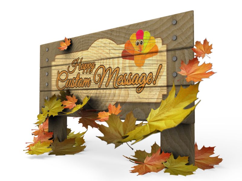 This Presentation Clipart shows a preview of Autumn Sign