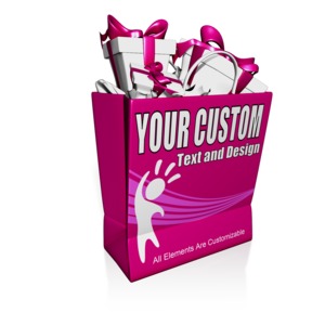 This clip art shows a solid shopping bag with room to put your custom text and design on the front.