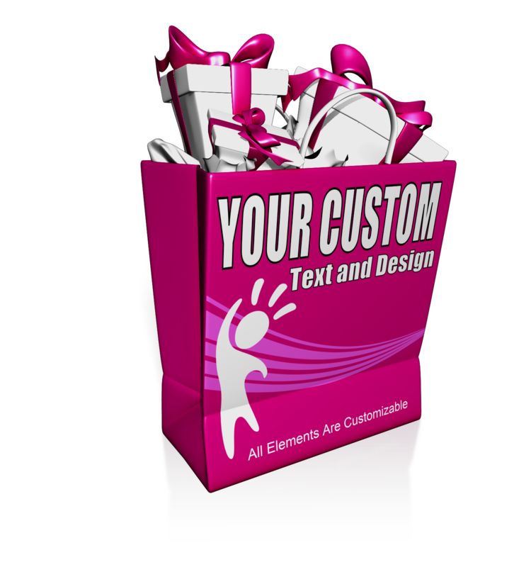 This Presentation Clipart shows a preview of Custom Shopping Bag Presents