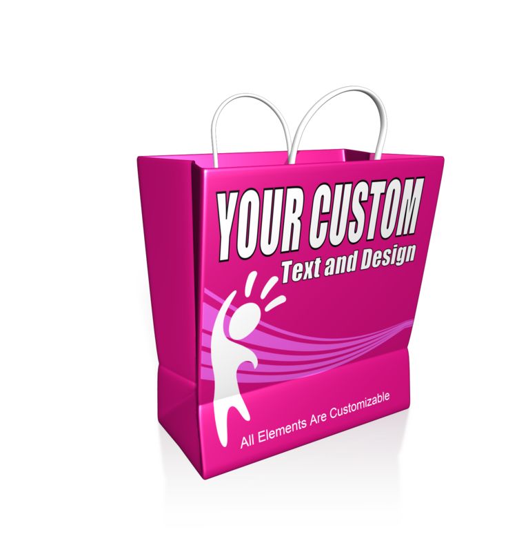 This Presentation Clipart shows a preview of Custom Shopping Bag