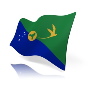 An image of the Christmas Island&#039;s flag.