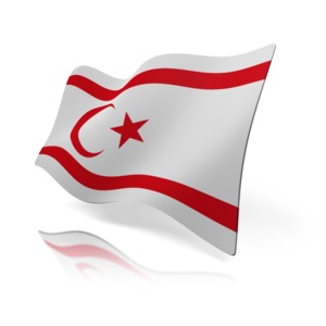 An image of Northern Cyprus&#039; flag.