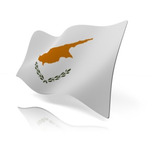 An image of Cyprus&#039; flag.