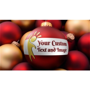 Put your own custom message on this Christmas ornament.