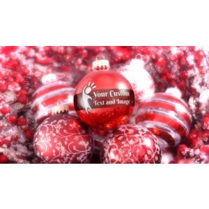 Put your own custom message on this Christmas ornament.