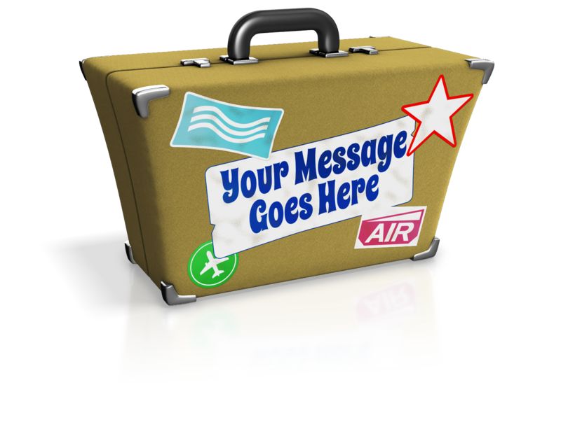 This Presentation Clipart shows a preview of Custom Suitcase