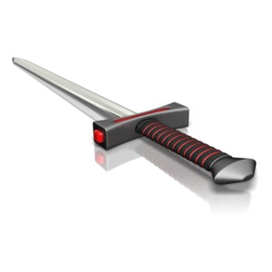 This clip art image shows sword laid down.