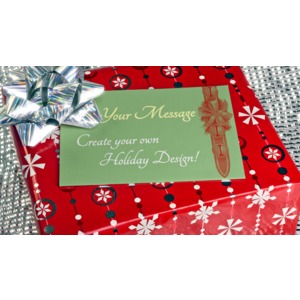 Customize the card on this present with your own design.