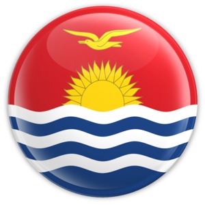 An image of Kiribati&#039;s flag on a button.