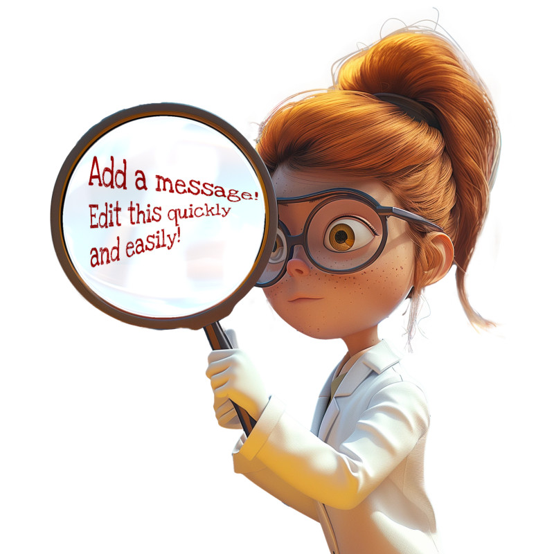 This Presentation Clipart shows a preview of Scientist With Magnifying Glass Clipart